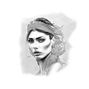 Latina woman  tattoo design idea