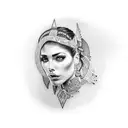 Latina woman  tattoo design idea