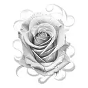 Latina woman and roses tattoo design idea