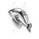 A majestic bass fish jumping out of water tattoo design idea