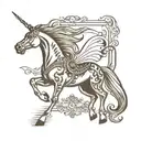 simple mustang tattoo design idea