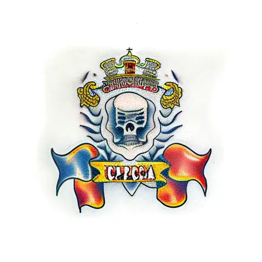 carta española Rey de copas  tattoo design idea