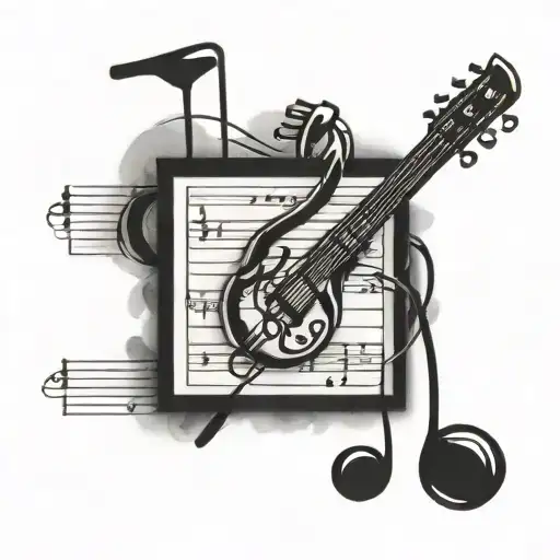 Caravan Palace Music notes tattoo design idea