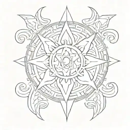 nirvana symbol formed tattoo design idea