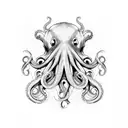 Octopus steampunk tattoo design idea