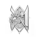 use letters J, E, L and LL tattoo design idea