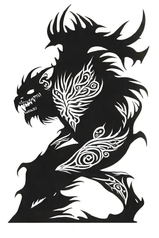 wendigo tattoo design idea