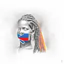 Haiti, very dark depressing, mom, being black, natural locs, Christian, not perfect, a lot of flaws tattoo design idea