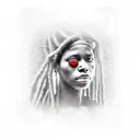 Haiti, very dark depressing, mom, being black, natural locs, Christian, not perfect, a lot of flaws tattoo design idea