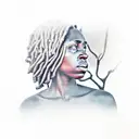 Haiti, very dark depressing, mom, being black, natural locs, Christian, not perfect, a lot of flaws tattoo design idea