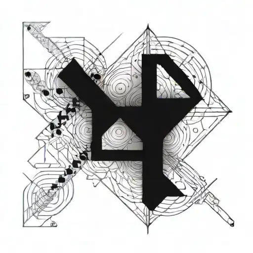 Abstract geometric pattern symbolizing the struggle with OCD tattoo design idea