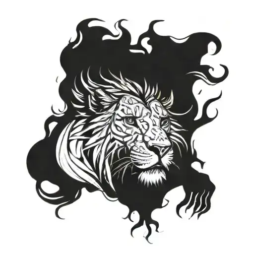 Daniel in the lions den tattoo design idea