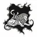 Daniel in the lions den tattoo design idea
