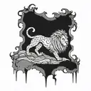 Daniel in the lions den tattoo design idea