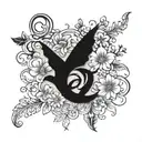 Alicia name memorial tattoo design idea
