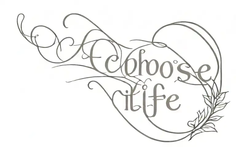 choose life tattoo design idea