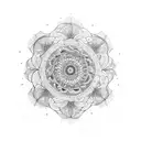 forearm mandala with a dragonfly in the center tattoo design idea