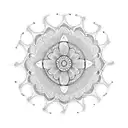 forearm mandala with a dragonfly in the center tattoo design idea