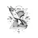 GPS Coordinates with date tattoo design idea