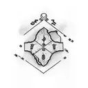 GPS Coordinates with date tattoo design idea