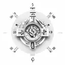 GPS Coordinates with date tattoo design idea