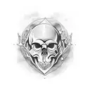 skinwalker skull tattoo design idea
