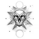 skinwalker skull tattoo design idea