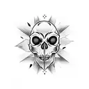 skinwalker skull tattoo design idea