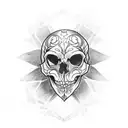 skinwalker skull tattoo design idea
