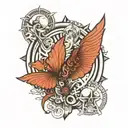 transformational leader, elevating leadership, being the bigger picture tattoo design idea