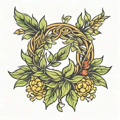 Laurel wreath tattoo design idea