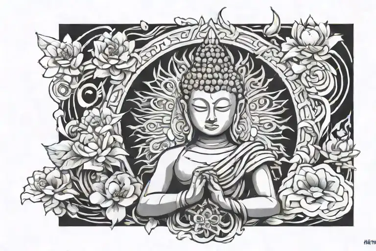 Buddhist inspired tattoo tattoo design idea