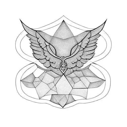 dove raven tattoo design idea