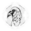 raven half dove tattoo design idea