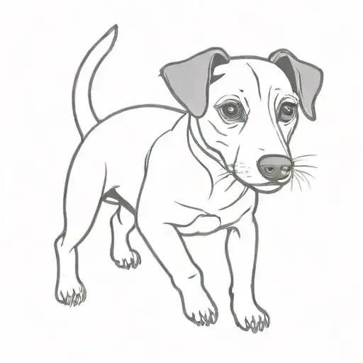 jack russell terrier tattoo design idea