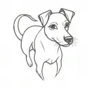 jack russell terrier tattoo design idea