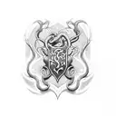 Slytherin house snake  tattoo design idea