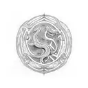 Slytherin house snake  tattoo design idea