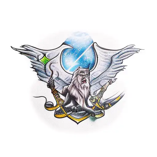 hogwarts magic tattoo design idea