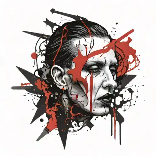 marilyn manson inspired tattoo featuring tattoo design idea