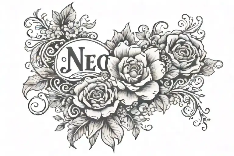 daughter name tattoo design idea