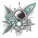 Uranus surrounded tattoo design idea