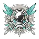 Uranus surrounded tattoo design idea