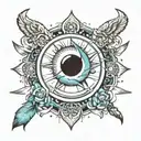 Uranus surrounded tattoo design idea