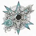 Uranus surrounded tattoo design idea