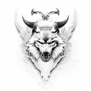 odin Fenrir  tattoo design idea