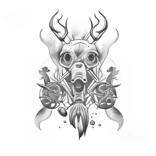 Animal and laboratory tattoo design idea