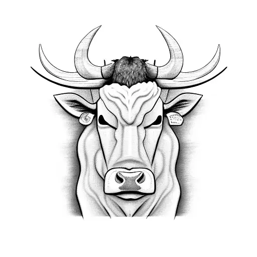 3 cows, human like features, one with longer hair, one with more of a beard, one that has a goatee tattoo design idea