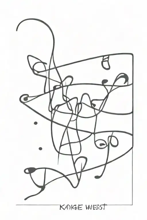 runaway by kanye west music notes tattoo design idea