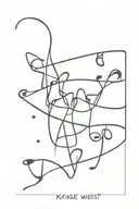 runaway by kanye west music notes tattoo design idea